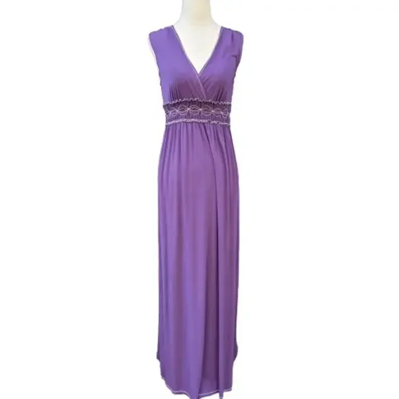 Max Studio Purple Sleeveless Maxi Dress Size Small - Picture 4 of 8
